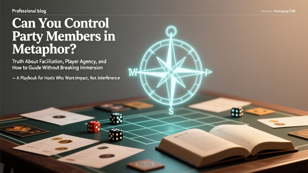 Can You Control Party Members in Metaphor? The Truth About Facilitation, Player Agency, and How to Guide Without Breaking Immersion — A Playbook for Hosts Who Want Impact, Not Interference