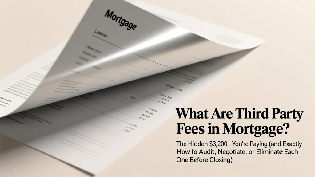 What Are Third Party Fees in Mortgage? The Hidden $3,200+ You’re Paying (and Exactly How to Audit, Negotiate, or Eliminate Each One Before Closing)