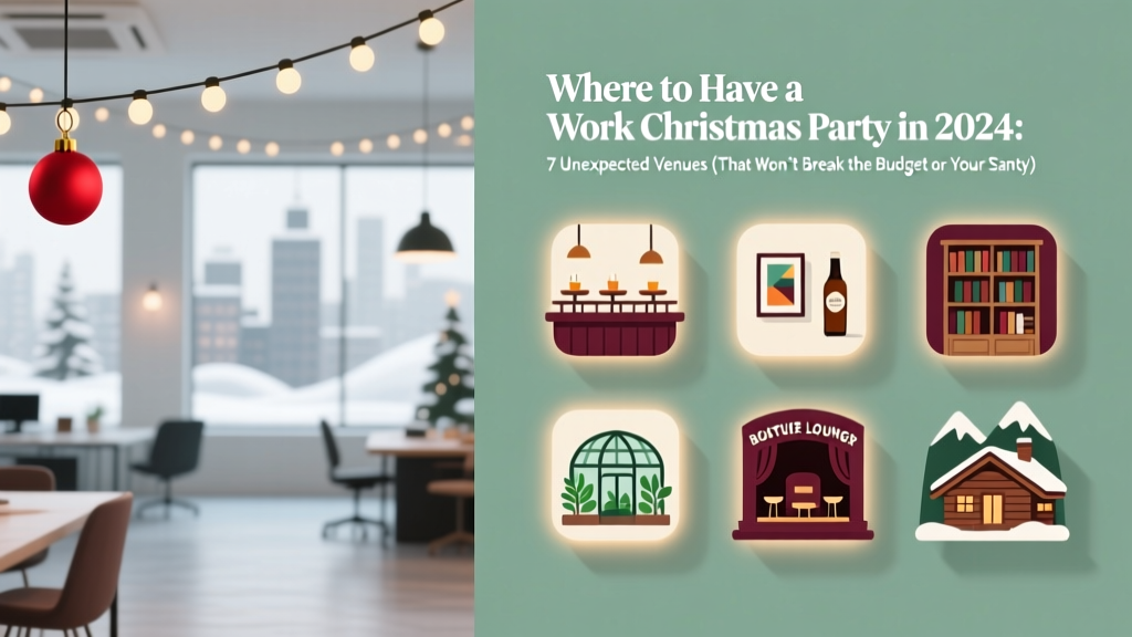 Where to Have a Work Christmas Party in 2024: 7 Unexpected Venues (That Won’t Break the Budget or Your Sanity)