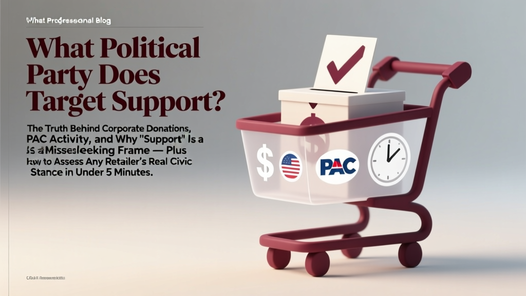 What political party does Target support? The truth behind corporate donations, PAC activity, and why 'support' is a misleading frame — plus how to assess any retailer’s real civic stance in under 5 minutes