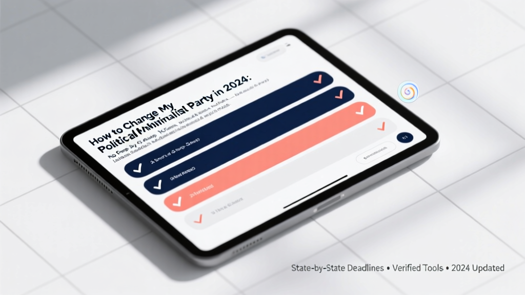 How to Change My Political Party in 2024: A Step-by-Step Minimal Checklist (No Forms, No Waitlists, No Guesswork — Just Verified State-by-State Deadlines & Online Tools)