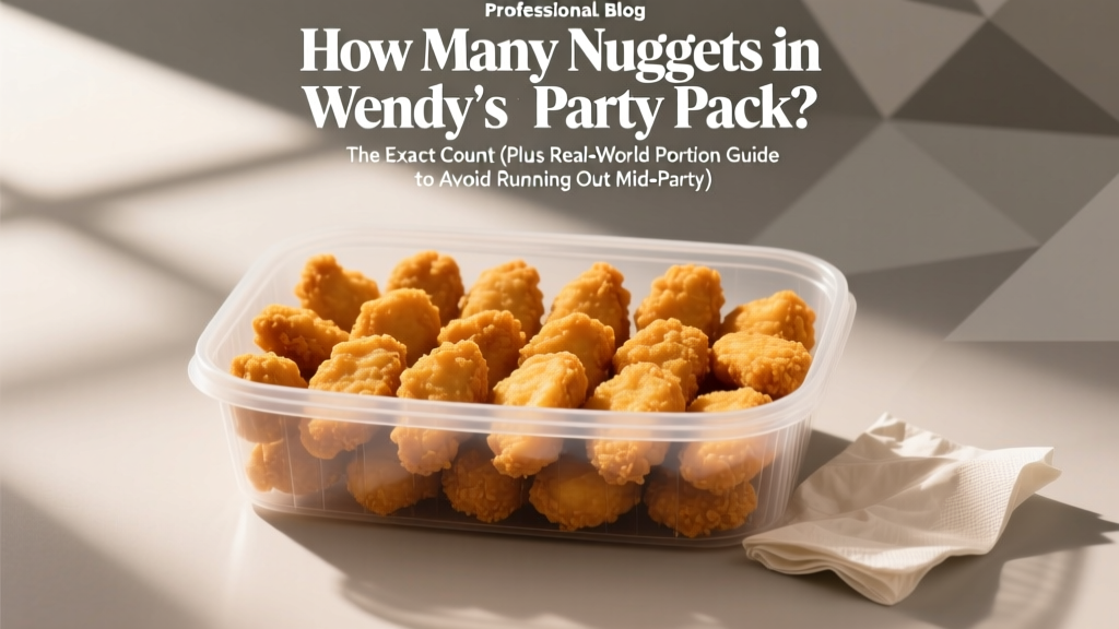 How Many Nuggets in Wendy's Party Pack? The Exact Count (Plus Real-World Portion Guide to Avoid Running Out Mid-Party)