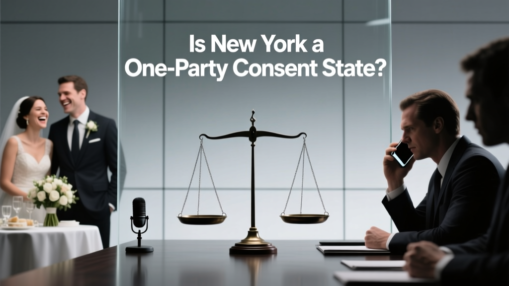 Is New York a one party consent state? The truth about recording audio at weddings, meetings, and live events — and why assuming 'yes' could cost you your license, reputation, or lawsuit.