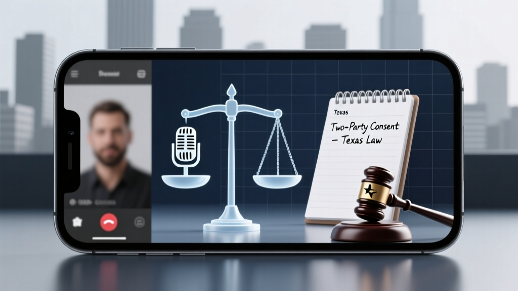 Is Texas a two-party consent state? The truth about recording calls, meetings, and video chats—and exactly what you can (and cannot) do legally without getting sued or losing evidence in court.