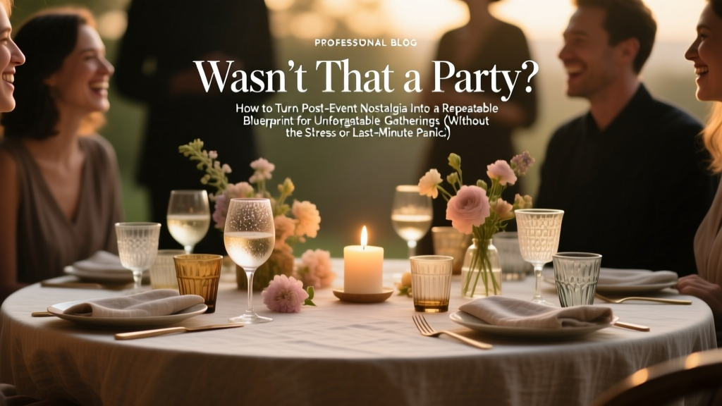 Wasn't That a Party? How to Turn Post-Event Nostalgia Into a Repeatable Blueprint for Unforgettable Gatherings (Without the Stress or Last-Minute Panic)