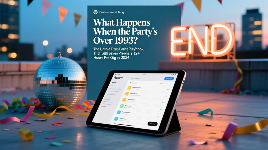 What Happens When the Party's Over 1993? The Untold Post-Event Playbook That Still Saves Planners 12+ Hours Per Gig in 2024