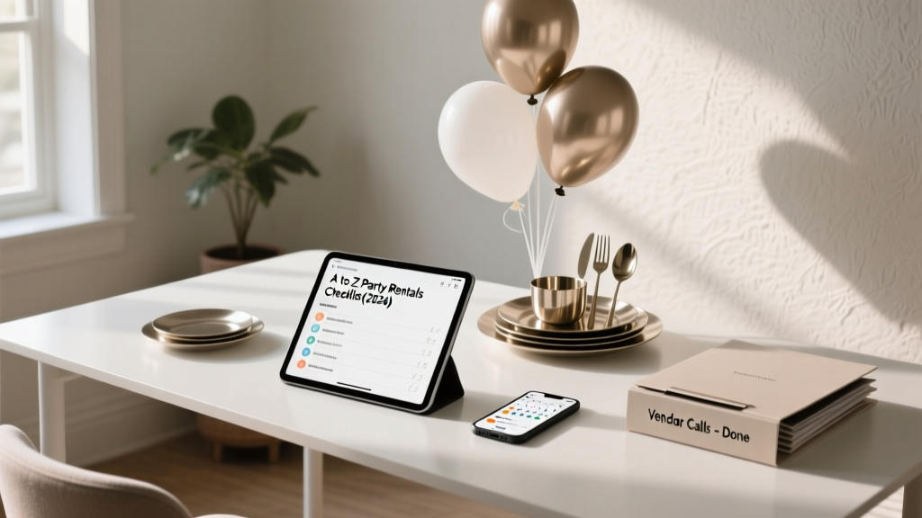 Stop Wasting 17+ Hours on Vendor Calls: Your Realistic A to Z Party Rentals Checklist (2024 Edition) That Cuts Planning Time in Half—Without Sacrificing Style or Safety