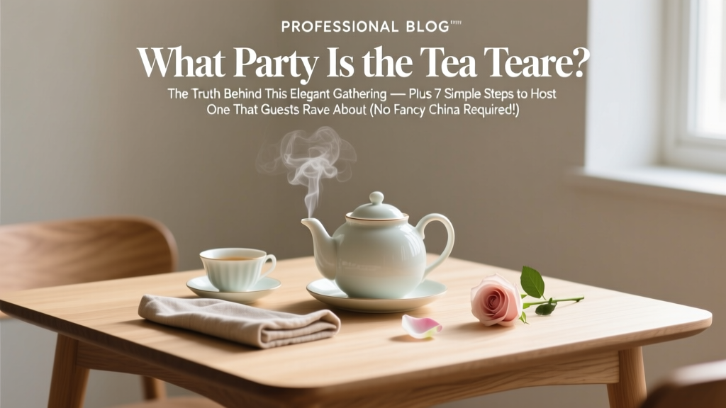 What Party Is the Tea Party? The Truth Behind This Elegant Gathering — Plus 7 Simple Steps to Host One That Guests Rave About (No Fancy China Required!)
