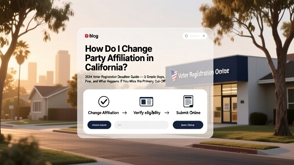 How Do I Change Party Affiliation in California? The 2024 Voter Registration Deadline Guide — 3 Simple Steps, Zero Fees, and What Happens If You Miss the Primary Cut-Off