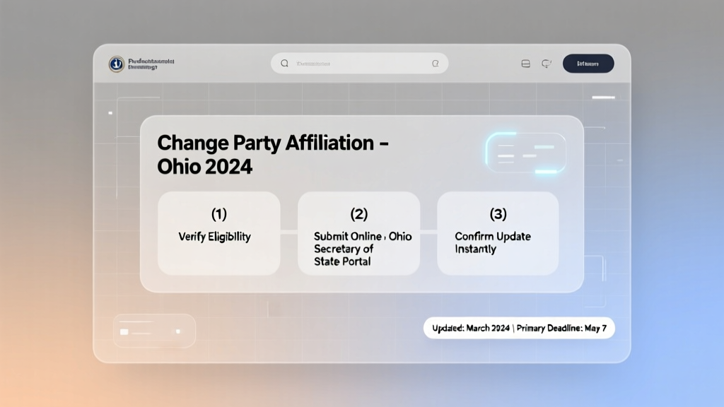 How to Change Party Affiliation in Ohio: The Exact 3-Step Process (No Mail-In Forms, No Waiting—Updated for 2024 Primary Deadlines)