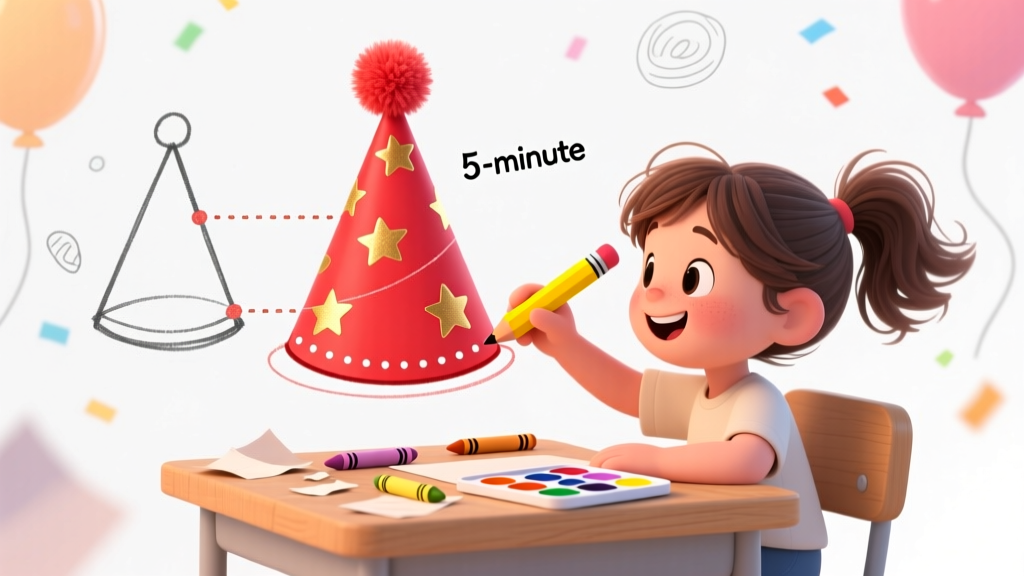 How to Draw a Party Hat in 5 Minutes (Even If You Can’t Draw): A Foolproof, Step-by-Step Guide for Kids, Teachers & Party Planners Who Need Instant Printable Art