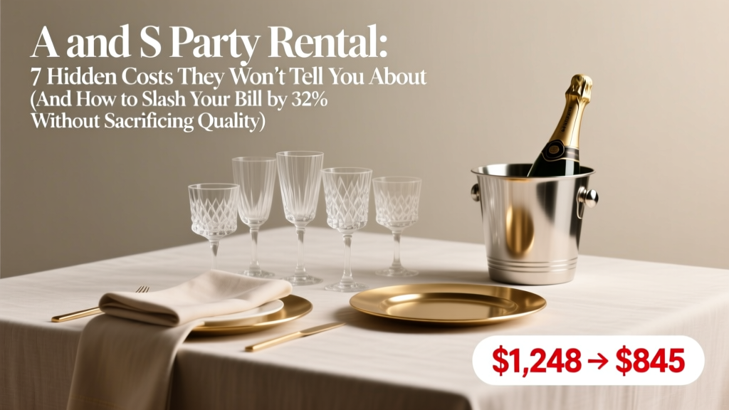 A and S Party Rental: 7 Hidden Costs They Won’t Tell You About (And How to Slash Your Bill by 32% Without Sacrificing Quality)
