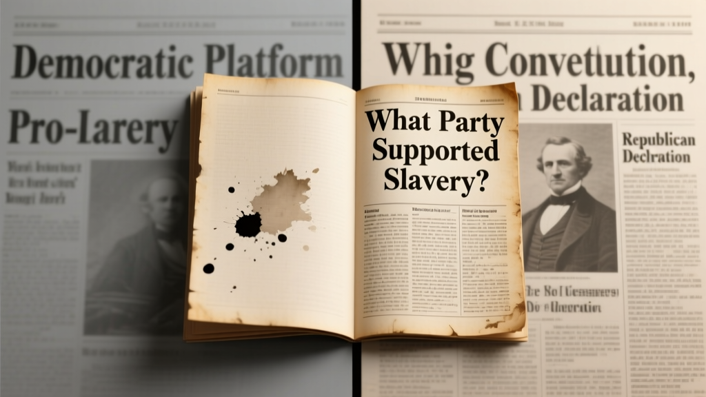 What Party Supported Slavery? The Truth Behind 19th-Century U.S. Politics — How Misconceptions Distort History, Why Modern Labels Don’t Apply, and What Primary Sources Reveal About Democratic, Whig, and Republican Stances Before and After 1854