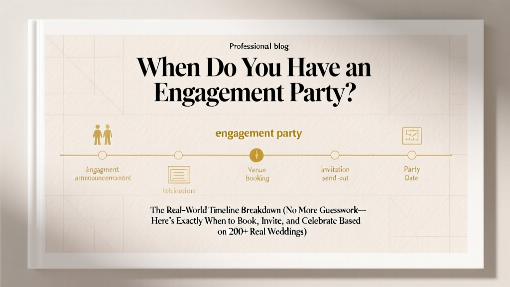 When Do You Have an Engagement Party? The Real-World Timeline Breakdown (No More Guesswork—Here’s Exactly When to Book, Invite, and Celebrate Based on 200+ Real Weddings)
