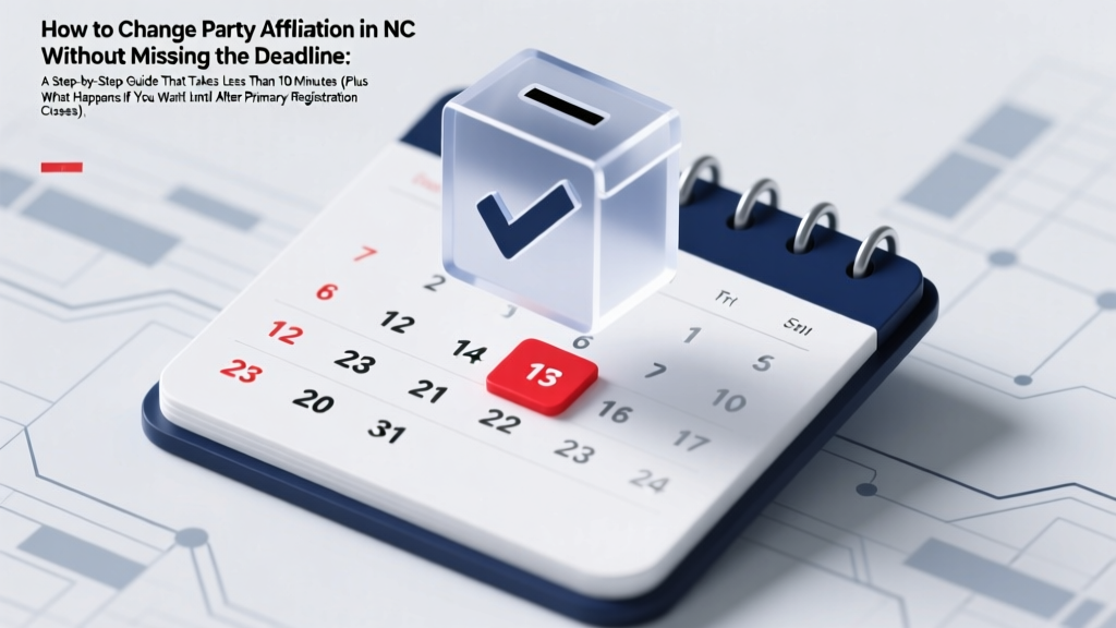 How to Change Party Affiliation in NC Without Missing the Deadline: A Step-by-Step Guide That Takes Less Than 10 Minutes (Plus What Happens If You Wait Until After Primary Registration Closes)