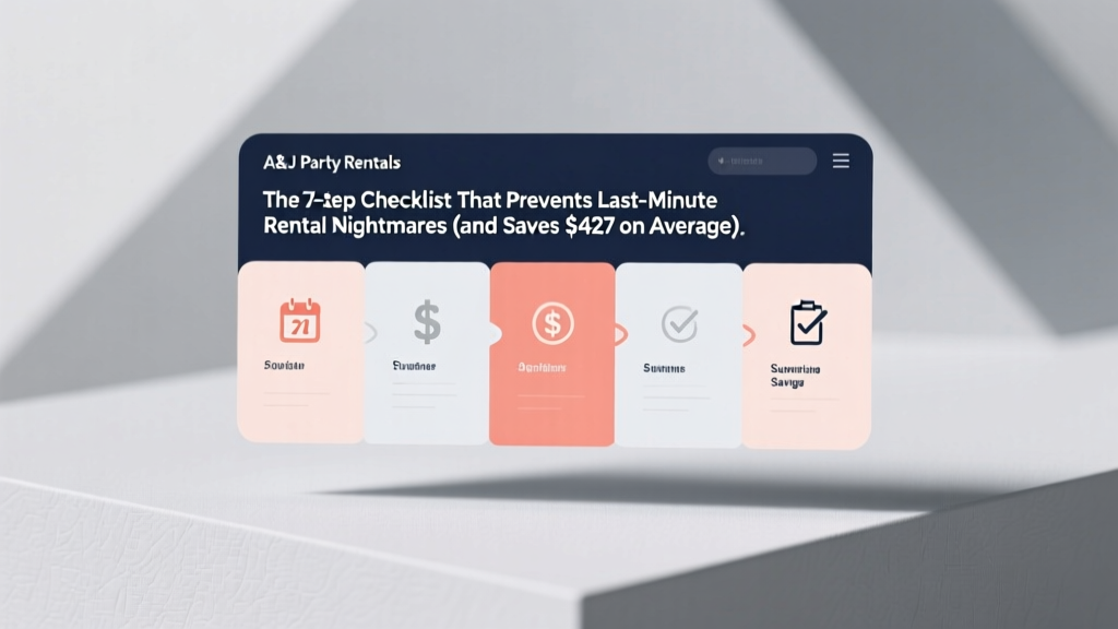 A&J Party Rentals: The 7-Step Checklist That Prevents Last-Minute Rental Nightmares (and Saves $427 on Average)