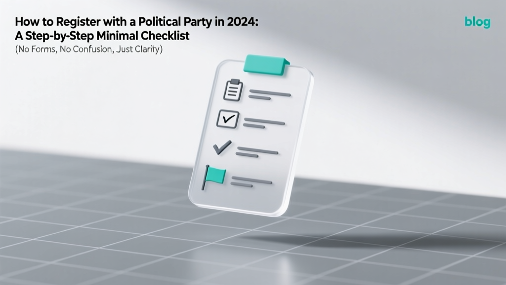 How to Register with a Political Party in 2024: A Step-by-Step Minimal Checklist (No Forms, No Confusion, Just Clarity)