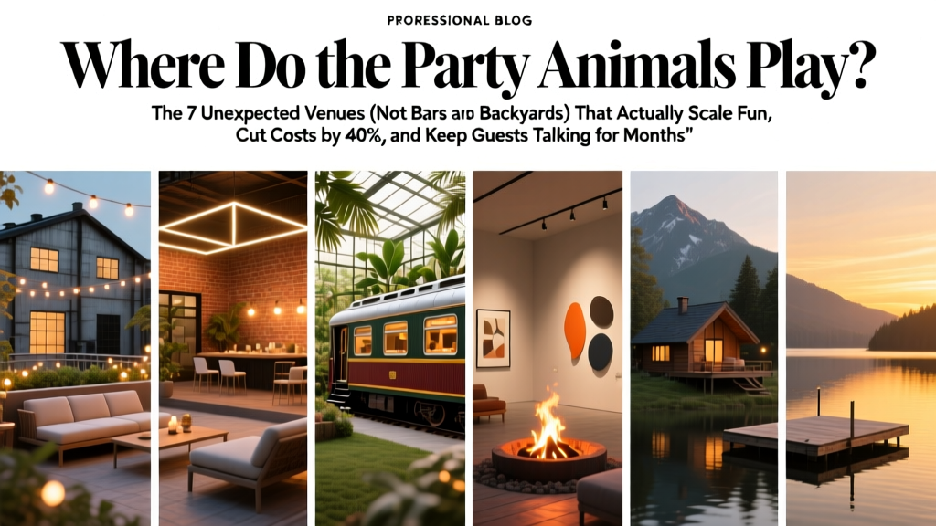 Where Do the Party Animals Play? The 7 Unexpected Venues (Not Bars or Backyards) That Actually Scale Fun, Cut Costs by 40%, and Keep Guests Talking for Months