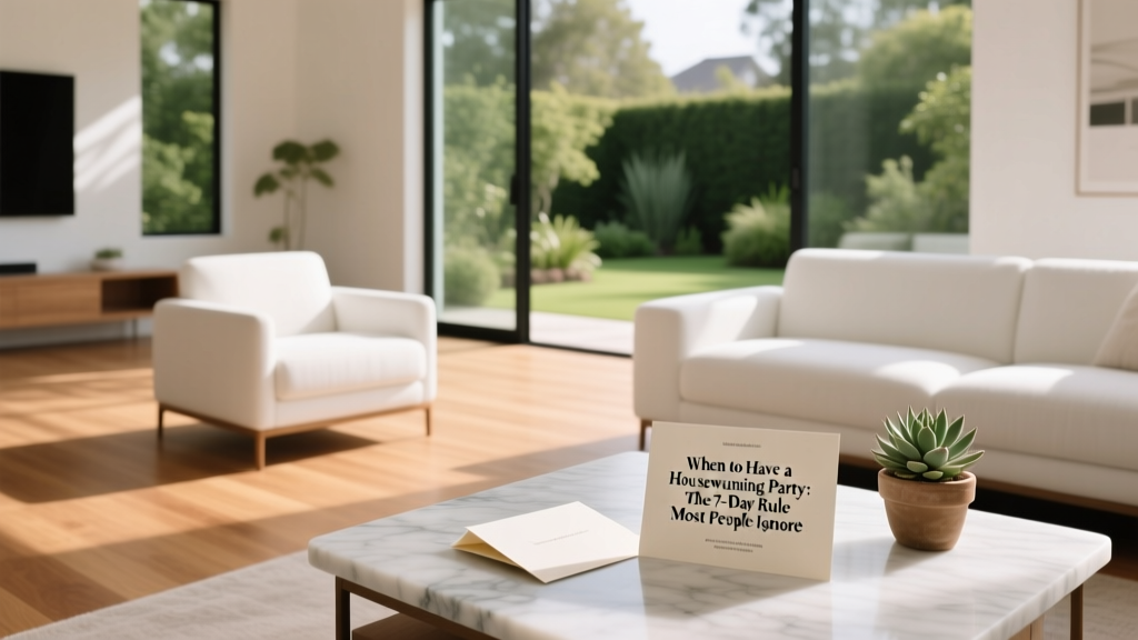When to Have a Housewarming Party: The 7-Day Rule Most People Ignore (and Why Waiting Too Long Costs You Connection, Not Just Convenience)