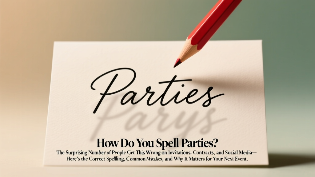 How Do You Spell Parties? The Surprising Number of People Get This Wrong on Invitations, Contracts, and Social Media—Here’s the Correct Spelling, Common Mistakes, and Why It Matters for Your Next Event