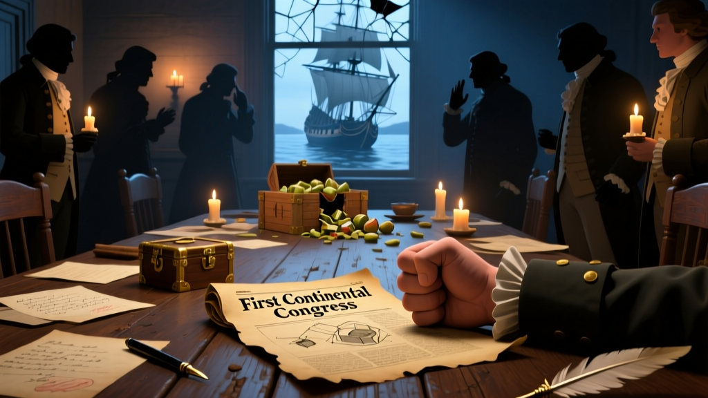 How Did the Colonists React to the Boston Tea Party? Uncovering the Real-Time Ripple Effect — From Secret Committees to Mass Boycotts and the First Continental Congress
