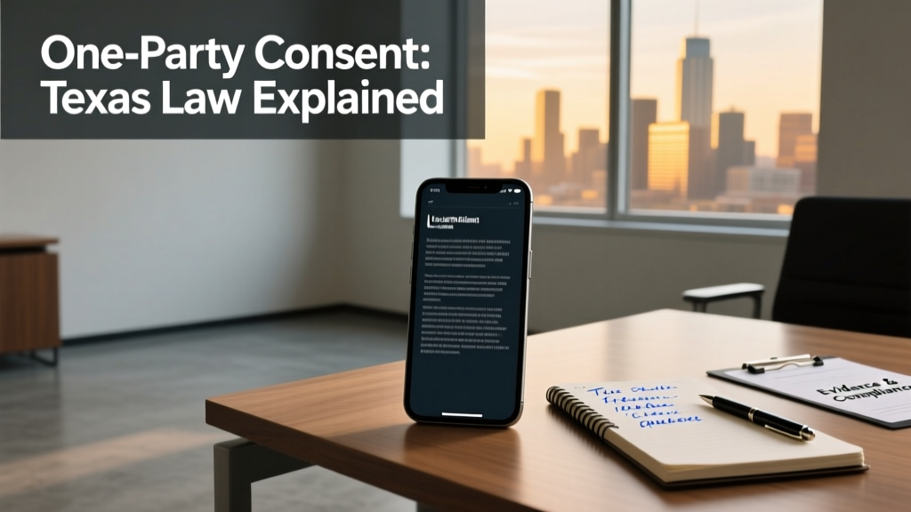 Is Texas a one party consent state for recording? Yes — but here’s exactly when that shield disappears (and how to avoid felony charges, lawsuits, or lost credibility)