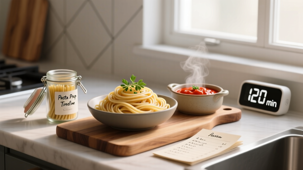 How to Make Pasta Ahead of Time for a Party Without Soggy Noodles, Broken Sauce, or Last-Minute Panic: A Stress-Free 5-Step Timeline (Tested with 12 Real Dinner Parties)