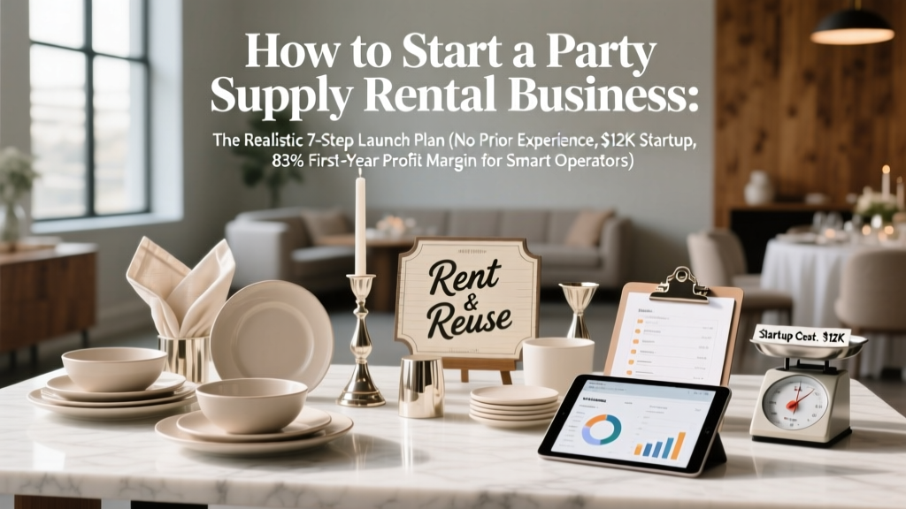 How to Start a Party Supply Rental Business: The Realistic 7-Step Launch Plan (No Prior Experience, $12K Startup, 83% First-Year Profit Margin for Smart Operators)
