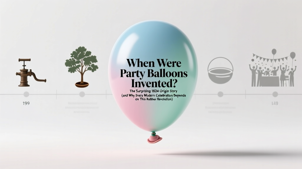 When Were Party Balloons Invented? The Surprising 1824 Origin Story (and Why Every Modern Celebration Depends on This Rubber Revolution)