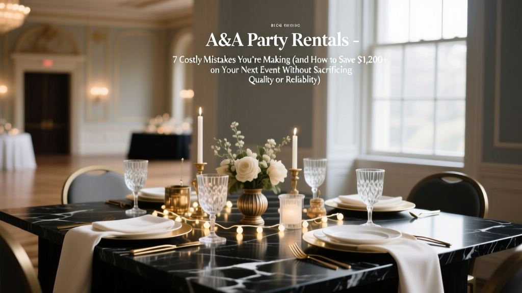 A&A Party Rentals: 7 Costly Mistakes You’re Making (and How to Save $1,200+ on Your Next Event Without Sacrificing Quality or Reliability)