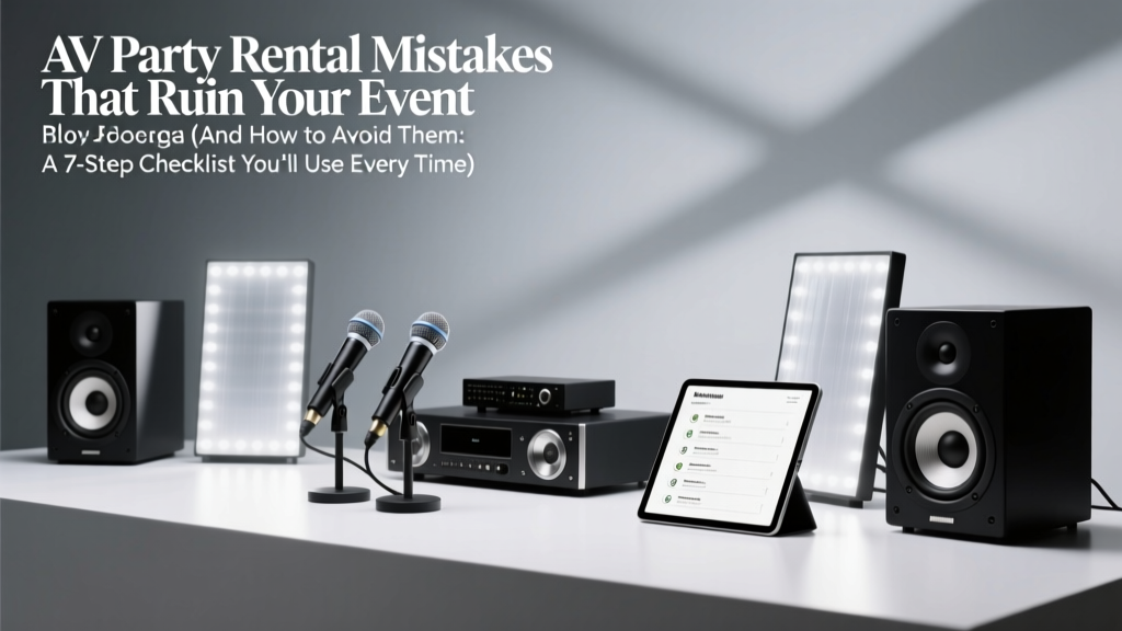 AV Party Rental Mistakes That Ruin Your Event (And How to Avoid Them: A 7-Step Checklist You’ll Use Every Time)