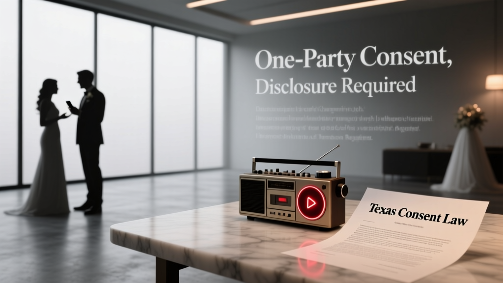 Is Texas a one party consent recording state? Yes — but here’s exactly when that rule fails, what you *must* disclose before hitting record at your wedding, meeting, or podcast, and how to avoid felony charges in 2024.