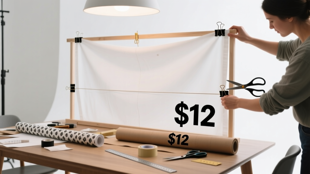How to Make a Backdrop for Party in Under 90 Minutes (No Sewing, No Pro Tools — Just $12 & Your Dining Table)