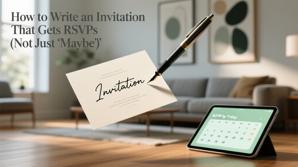 How to Write an Invitation to a Party That Gets RSVPs (Not Just Polite 'Maybe' Replies): The 7-Second Rule, Tone Matching, and Why Your Subject Line Is 3x More Important Than Your Font
