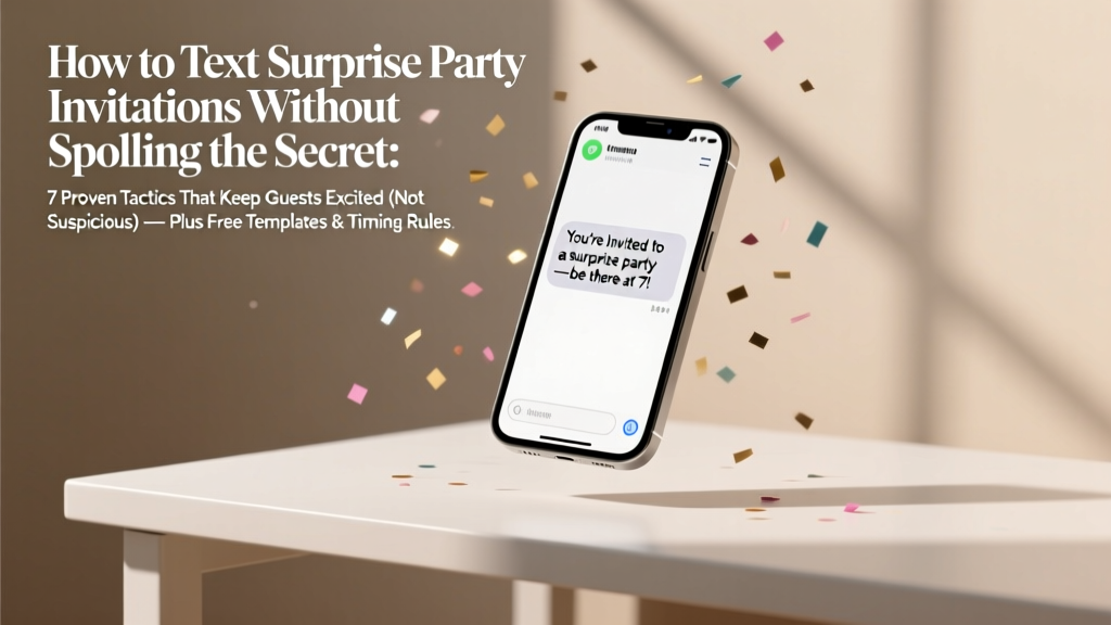 How to Text Surprise Party Invitations Without Spoiling the Secret: 7 Proven Tactics That Keep Guests Excited (Not Suspicious) — Plus Free Templates & Timing Rules