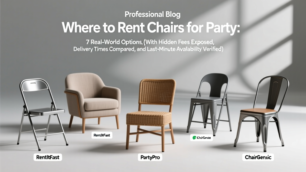 Where to Rent Chairs for Party: 7 Real-World Options (With Hidden Fees Exposed, Delivery Times Compared, and Last-Minute Availability Verified)