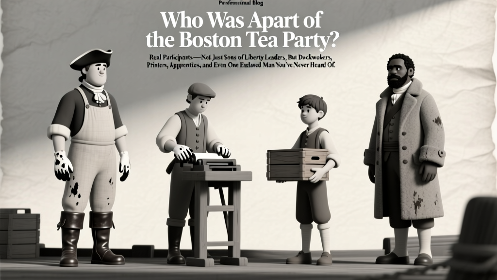 Who Was Apart of the Boston Tea Party? The Real Participants—Not Just Sons of Liberty Leaders, But Dockworkers, Printers, Apprentices, and Even One Enslaved Man You’ve Never Heard Of