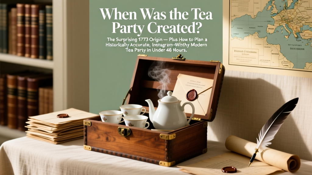 When Was the Tea Party Created? The Surprising 1773 Origin — Plus How to Plan a Historically Accurate, Instagram-Worthy Modern Tea Party in Under 48 Hours