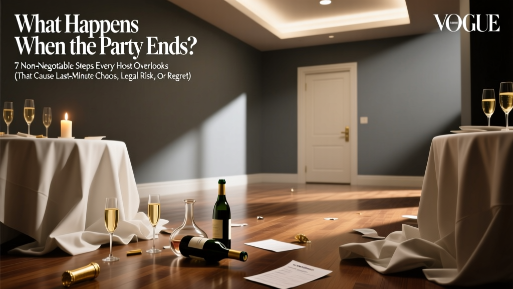 What Happens When the Party Ends? 7 Non-Negotiable Steps Every Host Overlooks (That Cause Last-Minute Chaos, Legal Risk, or Regret)