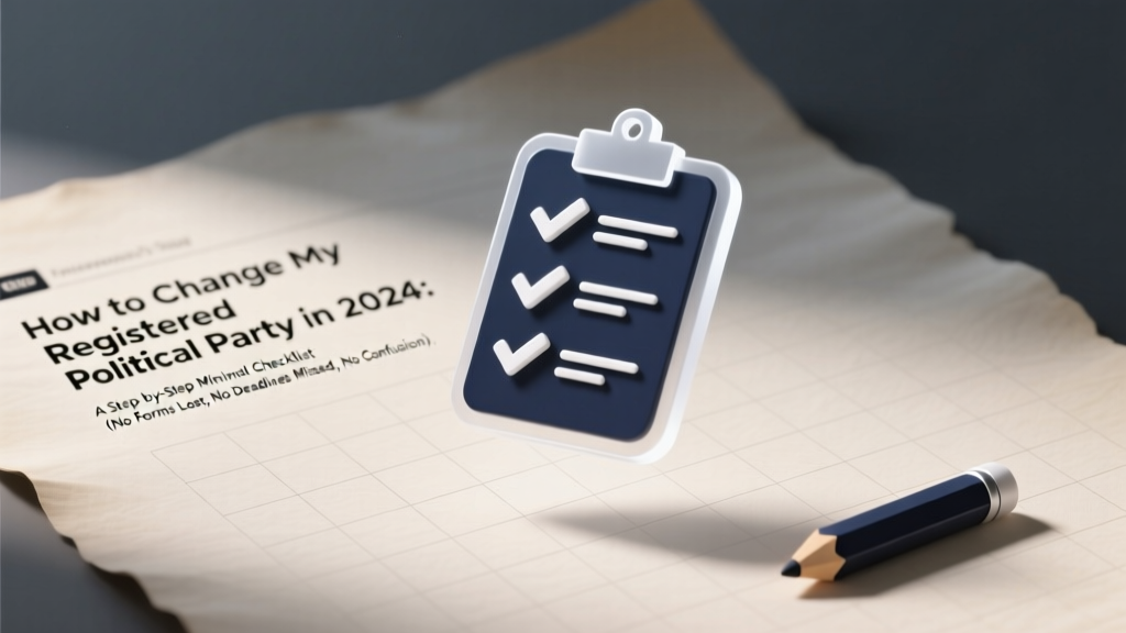 How to Change My Registered Political Party in 2024: A Step-by-Step Minimal Checklist (No Forms Lost, No Deadlines Missed, No Confusion)