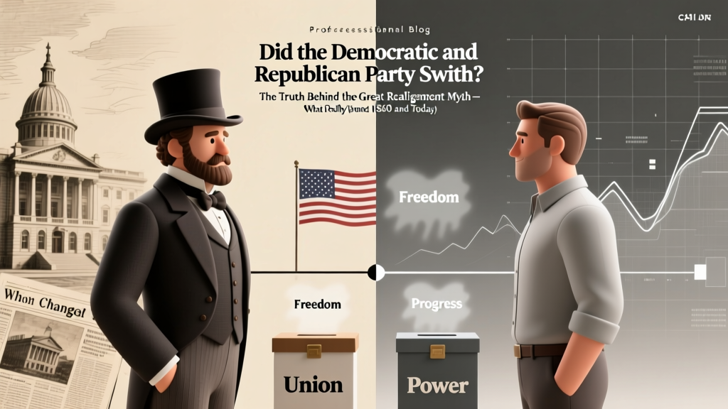 Did the Democratic and Republican Party Switch? The Truth Behind the Great Realignment Myth — What Really Changed (and What Didn’t) Between 1860 and Today