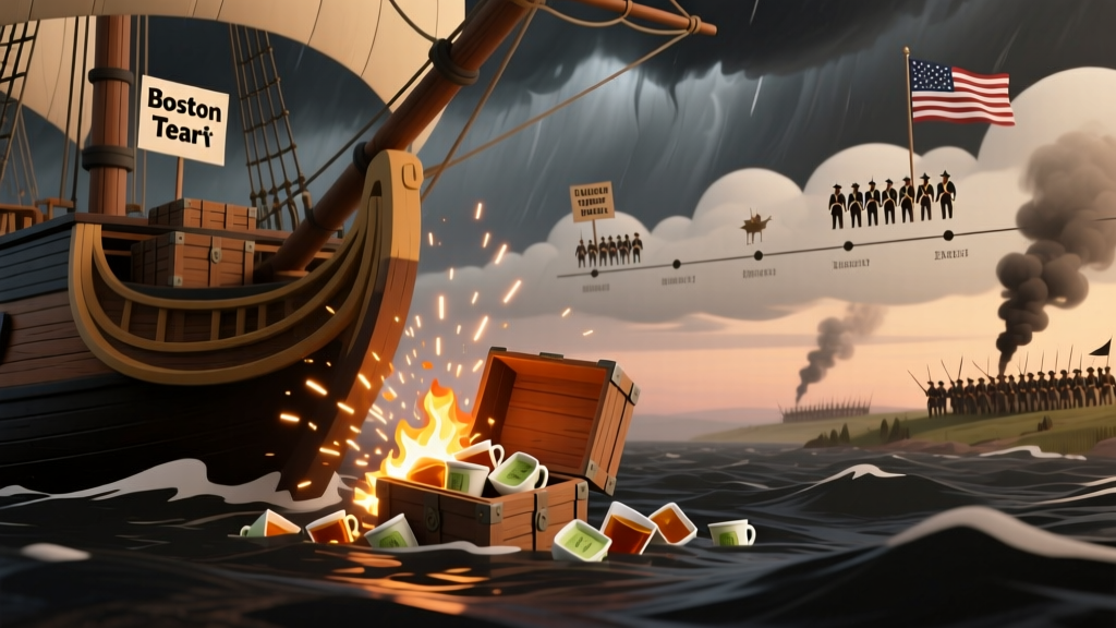 Did the Boston Tea Party lead to the American Revolution? The truth isn’t what your textbook said—it was the spark, but not the match; here’s exactly how colonial resistance escalated from tea dumping to full-scale war in just 22 months.