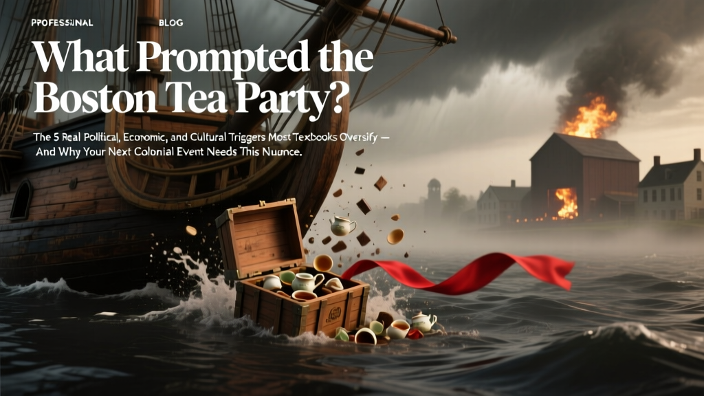 What Prompted the Boston Tea Party? The 5 Real Political, Economic, and Cultural Triggers Most Textbooks Oversimplify — And Why Your Next Colonial Event Needs This Nuance