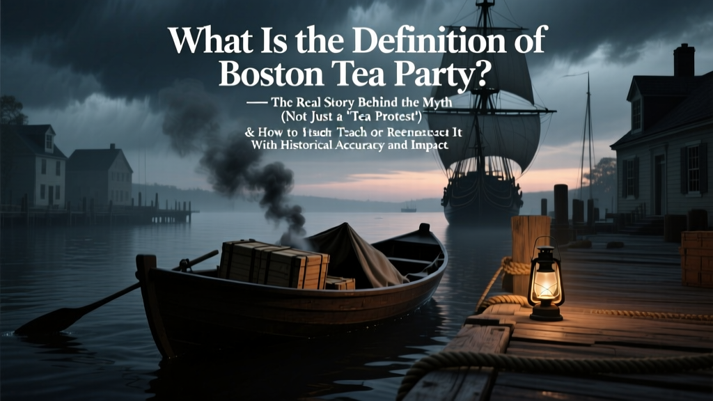What Is the Definition of Boston Tea Party? — The Real Story Behind the Myth (Not Just a 'Tea Protest') & How to Teach or Reenact It With Historical Accuracy and Impact