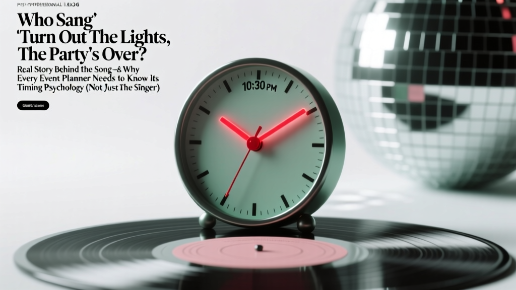 Who Sang 'Turn Out the Lights, The Party's Over'? The Real Story Behind the Song—and Why Every Event Planner Needs to Know Its Timing Psychology (Not Just the Singer)