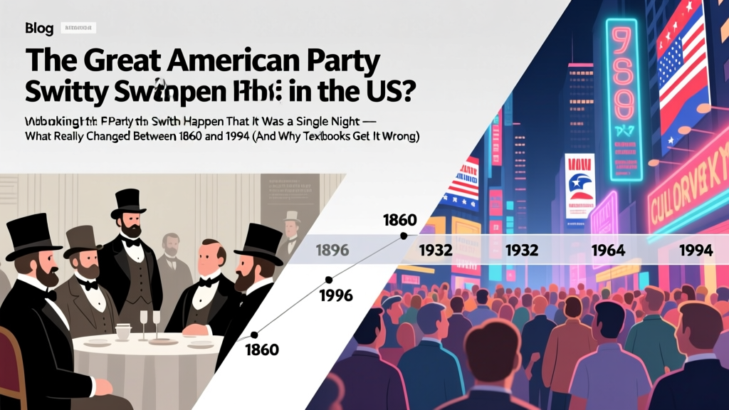 The Great American Party Switch: When Did the Party Switch Happen in the US? Debunking the Myth That It Was a Single Night — What Really Changed Between 1860 and 1994 (And Why Textbooks Get It Wrong)