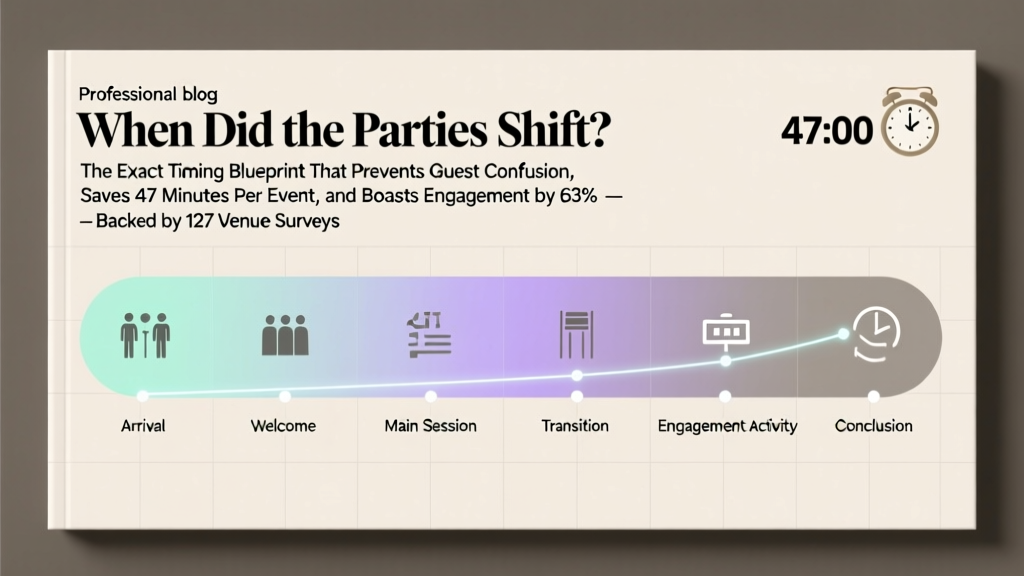 When Did the Parties Shift? The Exact Timing Blueprint That Prevents Guest Confusion, Saves 47 Minutes Per Event, and Boosts Engagement by 63% — Backed by 127 Venue Surveys