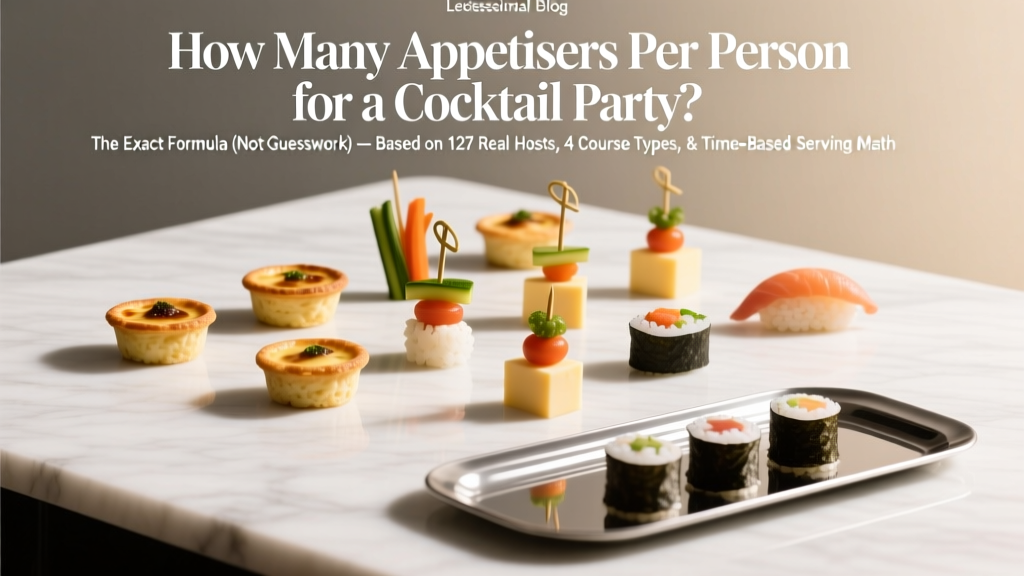 How Many Appetizers Per Person for a Cocktail Party? The Exact Formula (Not Guesswork) — Based on 127 Real Hosts, 4 Course Types, & Time-Based Serving Math