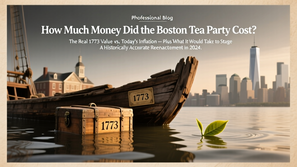 How Much Money Did the Boston Tea Party Cost? The Real 1773 Value vs. Today’s Inflation — Plus What It Would Take to Stage a Historically Accurate Reenactment in 2024