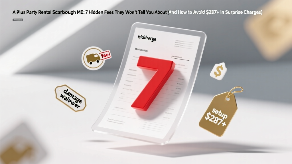 A Plus Party Rental Scarborough ME: 7 Hidden Fees They Won’t Tell You About (And How to Avoid $287+ in Surprise Charges)